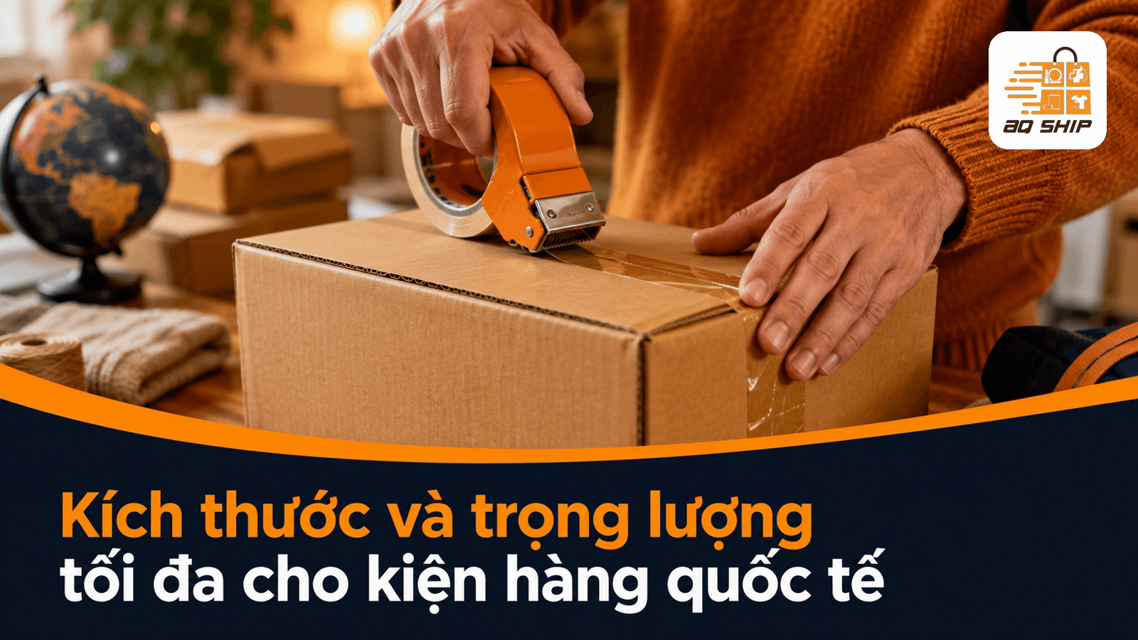 Kích thước và trọng lượng tối đa cho kiện hàng quốc tế
